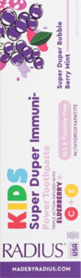 Radius Toothpaste Immune Kids Elderberry - 2.5 OZ - Image 5