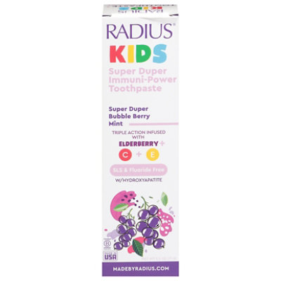 Radius Toothpaste Immune Kids Elderberry - 2.5 OZ - Image 2
