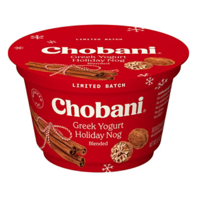 Chobani Reduced Fat Greek Yogurt Limited Batch Spiced Holiday Nog 5.3oz - 5.3 OZ - Image 2