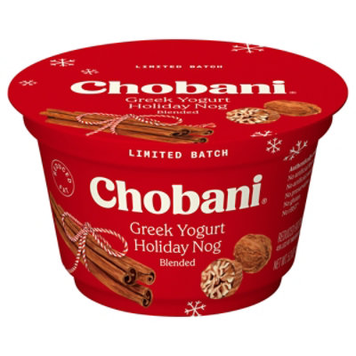 Chobani Reduced Fat Greek Yogurt Limited Batch Spiced Holiday Nog 5.3oz - 5.3 OZ - Image 1