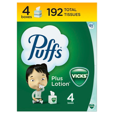 Puffs Plus Vicks 4x48ct Cube - 4-48 CT - Image 1