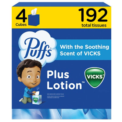 Puffs Plus Vicks 4x48ct Cube - 4-48 CT - Image 1