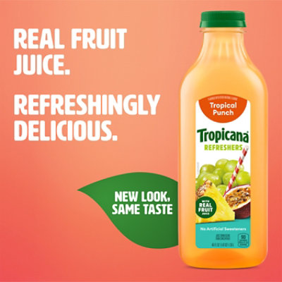 Tropicana Refreshers Tropical Punch Juice Drink with Real Fruit Juice - 46 Fl. Oz. - Image 4