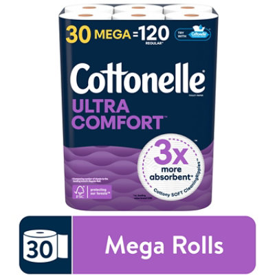 Cottonelle Ultra Comfort Mega Toilet Paper Rolls 244 Sheets Per Roll - 30 Count - Image 1
