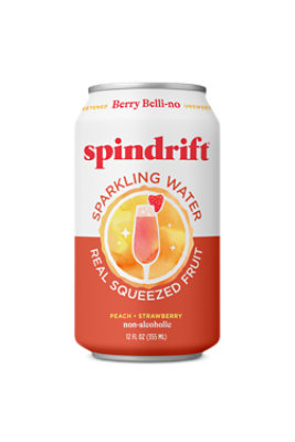 Spindrift Peach Strawberry Sparkling Water - 12 Fl. Oz. - Image 1