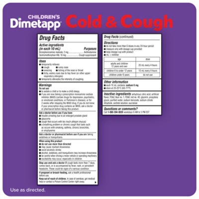 Dimetapp Child Cold & Cough - 4 FZ - Image 5