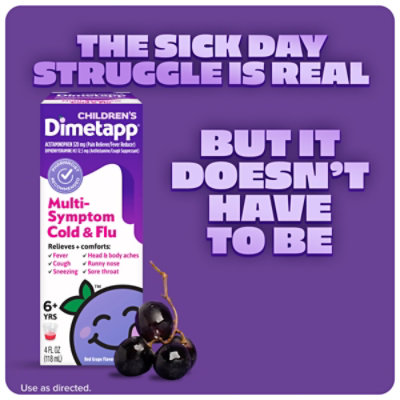 Children's Dimetapp Multi-symptom Cold & Flu - 4 FZ - Image 3
