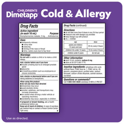 Children's Dimetapp Cold & Allergy - 4 FZ - Image 3