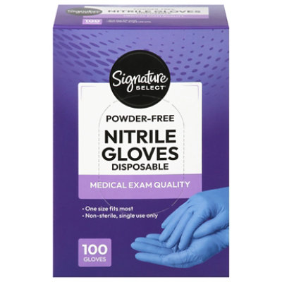 Signature Select Nitrile Powder Free Gloves 100 Ct - 100 CT - Image 1