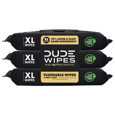 Dude Wipes Shea Butter 48ct 3-pack - 3-48 CT - Image 3