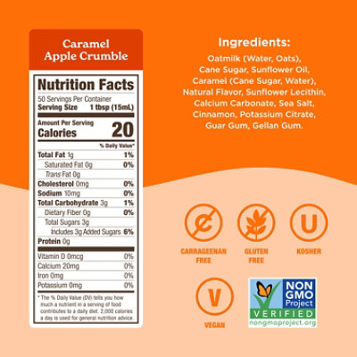 Califia Farms Caramel Apple Crumble Oat Milk Coffee Creamer 25.4 Fluid Ounces - 25.4 FZ - Image 5