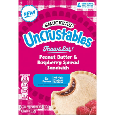 Smucker's Uncrustables Peanut Butter And Raspberry 4 Pack, 8 Oz - 8 OZ - Image 8
