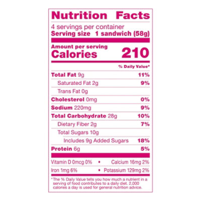 Smucker's Uncrustables Peanut Butter And Raspberry 4 Pack, 8 Oz - 8 OZ - Image 5