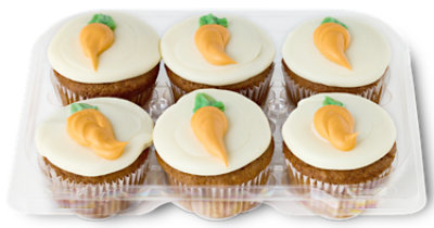 Carrot W/creme Cheese Buttercreme Cupcakes 6 Count - EA - Image 1