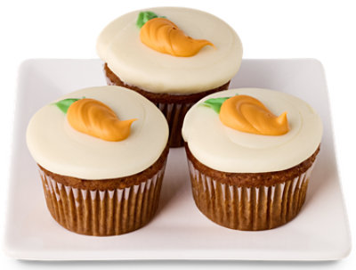 Carrot W/creme Cheese Bettercreme Cupcakes 3 Count - EA - Image 1