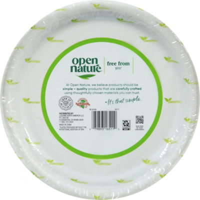 Open Nature Plates Compostable 10 Inch 20 Count - 20 CT - Image 3