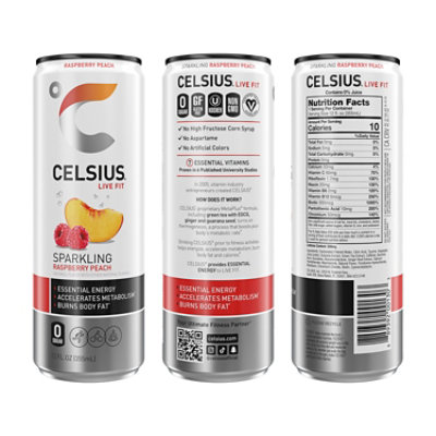 Celsius Raspberry Peach 12fz - 12 FZ - Image 2