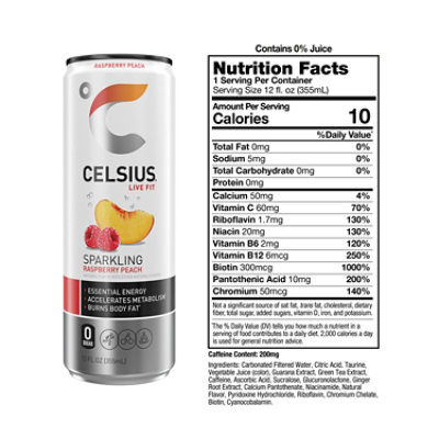 Celsius Raspberry Peach 12fz - 12 FZ - Image 3