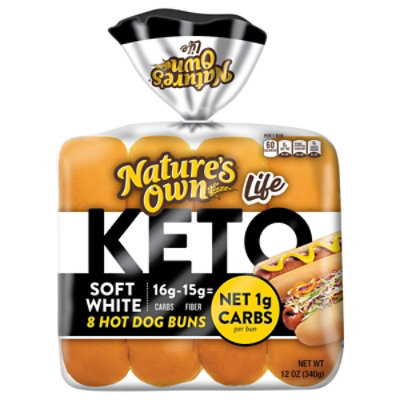 Natures Own Keto Hot Dog Buns 8 Count - 12 OZ - Image 2