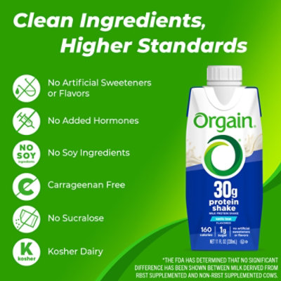 Orgain 30g Protein  Vanilla Rtd - 4 CT - Image 4