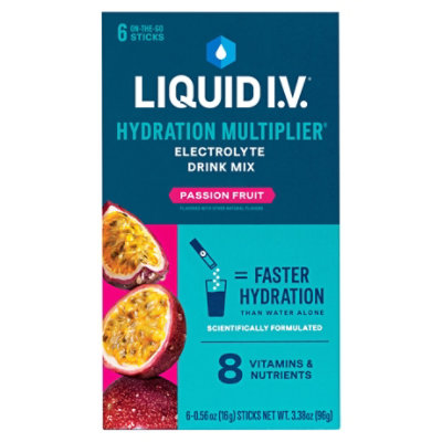 Liquid I.V. Hydration Multiplier Passion Fruit Electrolyte Powder Packet Drink Mix - 6 Count - Image 3