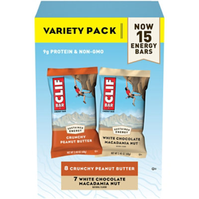 Clif White Choc/peanut Butter Variety Pack 15-2.4oz - 15-2.4 OZ - Image 2