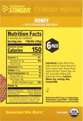 Honey Stinger Waffles Honey 6-1.06oz - 6-1.06 OZ - Image 6