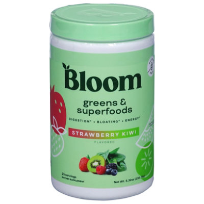 Bloom Greens & Superfoods Strawberry Kiwi - 5.3 OZ - Image 2