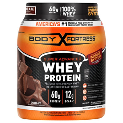 Body Fortress Chocolate Protein Powder - 1.78 LB - Image 1