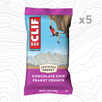 Clif Bar Chocolate Chip Peanut Crunch 5-2.4oz - 5-2.4 OZ - Image 2