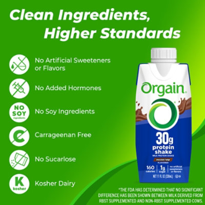 Orgain 30g Protein Chocolate 4-11fz - 4-11 FZ - Image 4