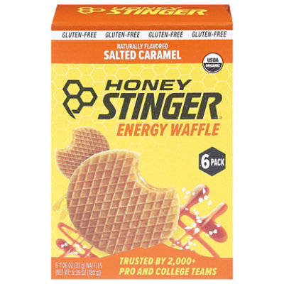 Honey Stinger Organic Gluten-Free Energy Waffle Snack, Salted Caramel, 1.06 oz, 6 Count
