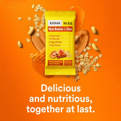 RXBAR Nut Butter and Oat Protein Bars Honey Cinnamon Peanut Butter Protein Snacks 5 Count - 9.7 Oz - Image 4