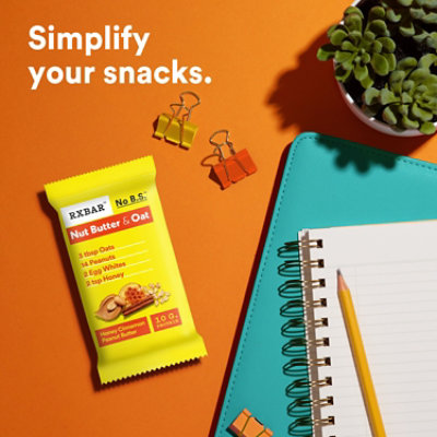 RXBAR Nut Butter and Oat Protein Bars Honey Cinnamon Peanut Butter Protein Snacks 5 Count - 9.7 Oz - Image 6