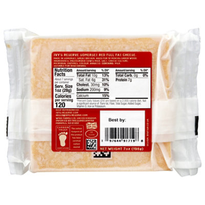 Wyke Farms Cheese Somerset Red 12mo - 7 OZ - Image 3