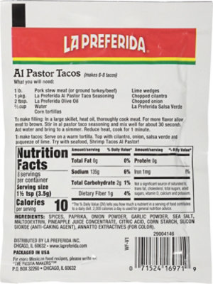 La Preferida Seasoning Al Pastor Taco - 1 OZ - Image 5