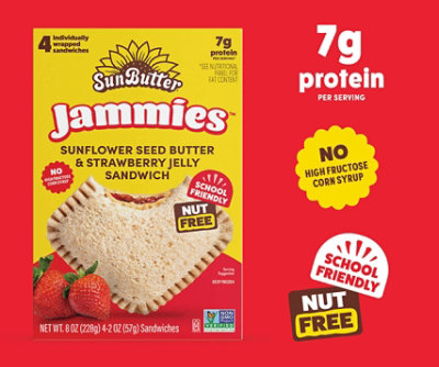 Sunbutter Natural Sandwich Strawberry Jammie - 2 OZ - Image 4