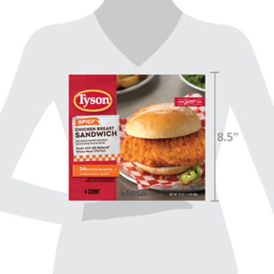Tyson Frozen Spicy Chicken Breast Sandwich - 4 Count - 24 Oz - Image 5