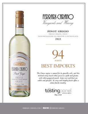 Ferrari Carano P Grigio Friuli 750 Ml Wine - 750 ML - Image 4