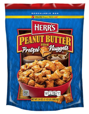 Herrs Peanut Butter Pretzel Nuggets 24oz - 24 OZ - Image 1