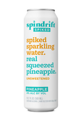 Spiked Spindrift Pineapple Sparkling Water In Cans - 19.2 FZ - Image 1