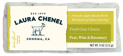 Laura Chenels Cheese Goat Log Pear Wine And Rosemary - 4 OZ - Image 1
