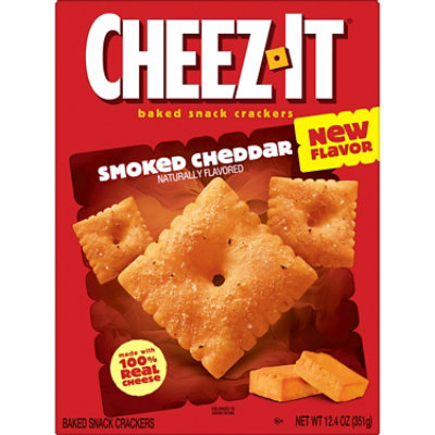 Cheez-It Baked Snack Crackers Smoked Cheddar Lunch Snacks - 12.4 Oz - Image 8