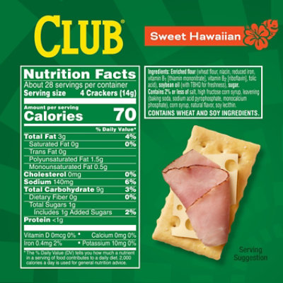 Club Crackers Sweet Hawaiian Lunch Snacks - 13.7 Oz - Image 2