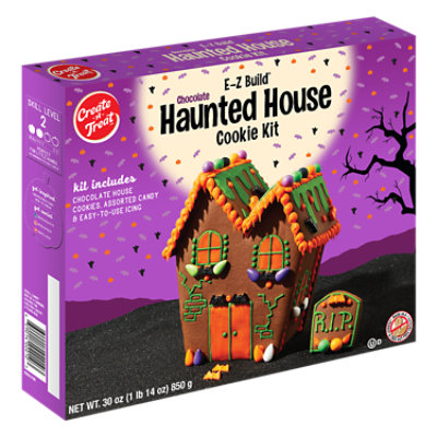 E Z Build Haunted Chocolate Cookie House Kit - 30 OZ - Image 1