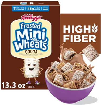 Kellogg's Frosted Mini-Wheats Cocoa High Fiber Breakfast Cereal - 13.3 Oz