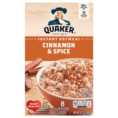 Quaker Instant Oatmeal Cinnamon Spice - 12.1 Oz - Image 1