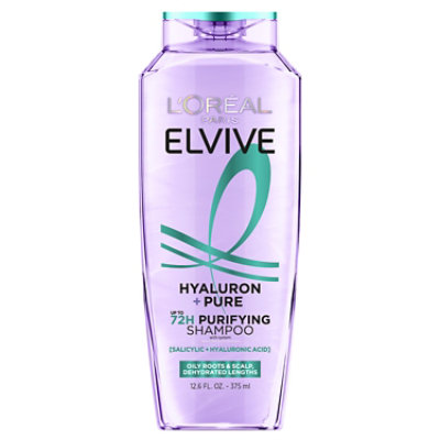 L'Oreal Paris Elvive Hyaluron plus Pure 72H Purifying Shampoo for Oily Hair - 12.6 Fl. Oz. - Image 1