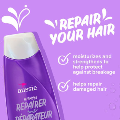 Aussie Miracle Repair Hair Conditioner Moisturizing/dry Rinse Off - 12.1 FZ - Image 3