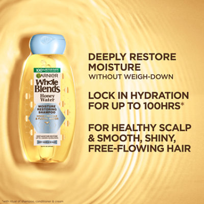 Garnier Whole Blends Honey Water Moisture Restoring Shampoo Dry Hair - 12.5 Fl. Oz. - Image 2